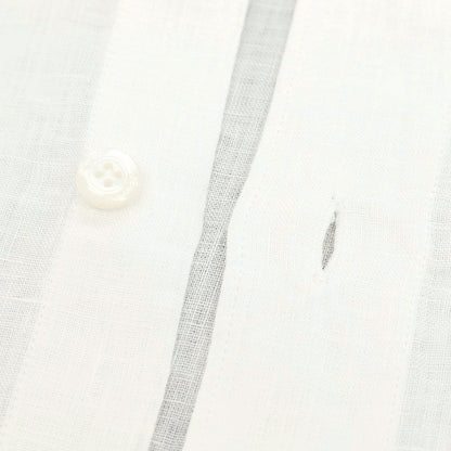 【新品】フィナモレ Finamore SERGIO リネン カッタウェイシャツ ホワイト【 S 】【 状態ランクN 】【 メンズ 】