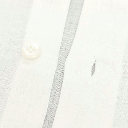 【新品】フィナモレ Finamore SERGIO リネン カッタウェイシャツ ホワイト【 M 】【 状態ランクN 】【 メンズ 】