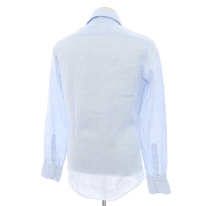 【新品】フィナモレ Finamore SERGIO リネン カッタウェイシャツ サックス【 XS 】【 状態ランクN 】【 メンズ 】