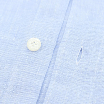 【新品】フィナモレ Finamore SERGIO リネン カッタウェイシャツ サックス【 XS 】【 状態ランクN 】【 メンズ 】