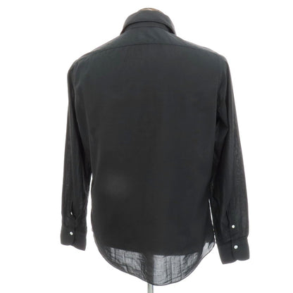 【新品】フィナモレ Finamore SERGIO Super Light Cotton カッタウェイシャツ ブラック【 L 】【 状態ランクN 】【 メンズ 】