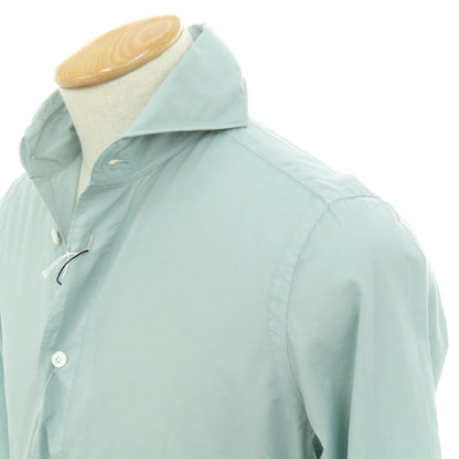 【新品】フィナモレ Finamore SERGIO Super Light Cotton カッタウェイシャツ ライトグリーン【 XS 】【 状態ランクN 】【 メンズ 】