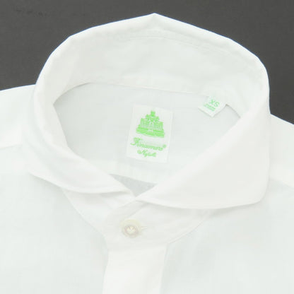 【新品】フィナモレ Finamore SERGIO Super Light Cotton カッタウェイシャツ ホワイト【 XS 】【 状態ランクN 】【 メンズ 】
