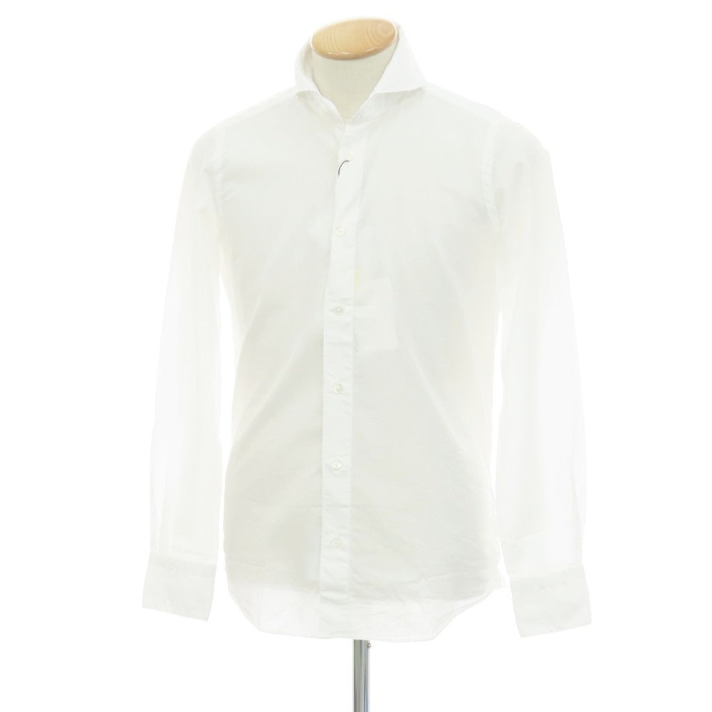 【新品】フィナモレ Finamore SERGIO Super Light Cotton カッタウェイシャツ ホワイト【 S 】【 状態ランクN 】【 メンズ 】