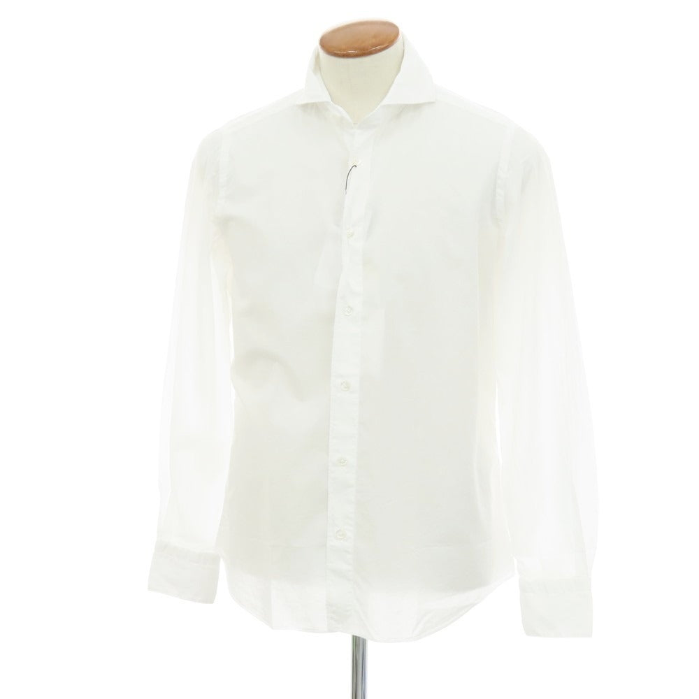 【新品】フィナモレ Finamore SERGIO Super Light Cotton カッタウェイシャツ ホワイト【 M 】【 状態ランクN 】【 メンズ 】