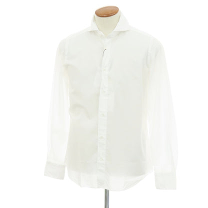 【新品】フィナモレ Finamore SERGIO Super Light Cotton カッタウェイシャツ ホワイト【 M 】【 状態ランクN 】【 メンズ 】