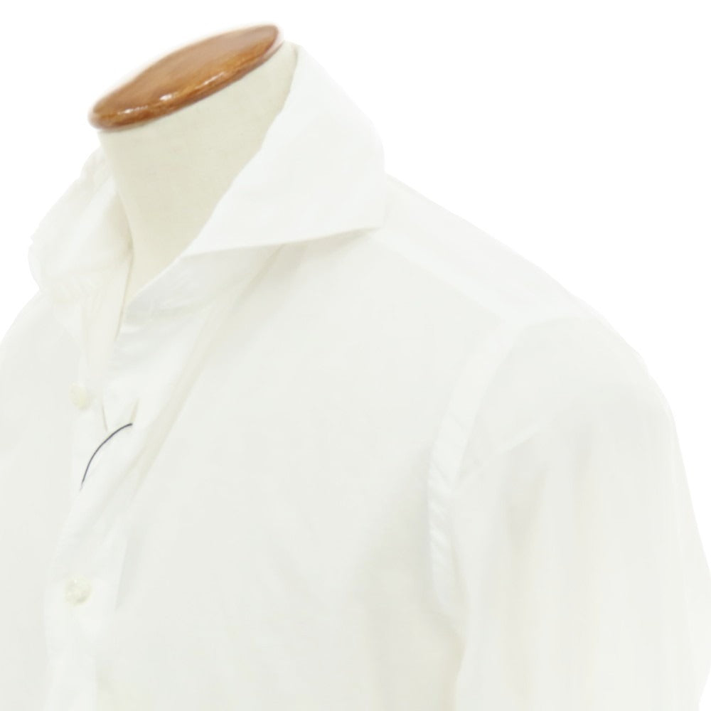 【新品】フィナモレ Finamore SERGIO Super Light Cotton カッタウェイシャツ ホワイト【 M 】【 状態ランクN 】【 メンズ 】