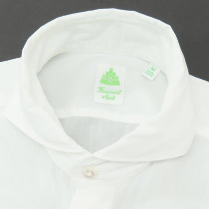 【新品】フィナモレ Finamore SERGIO Super Light Cotton カッタウェイシャツ ホワイト【 M 】【 状態ランクN 】【 メンズ 】