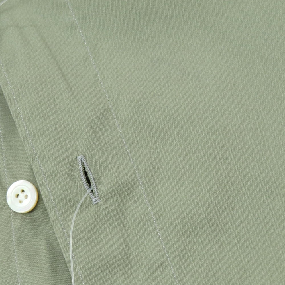 【新品アウトレット】フィナモレ Finamore SERGIO ストレッチコットン カッタウェイシャツ オリーブ【 S 】【 状態ランクN- 】【 メンズ 】