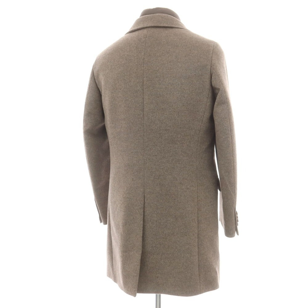 【中古】ムーレー MOORER HARRIS-LE ウールカシミヤ 2WAY チェスターフィールドコート グレージュ系【 46 】【 状態ランクA 】【 メンズ 】