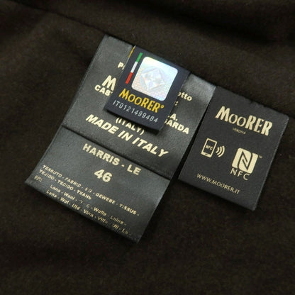 【中古】ムーレー MOORER HARRIS-LE ウールカシミヤ 2WAY チェスターフィールドコート グレージュ系【 46 】【 状態ランクA 】【 メンズ 】