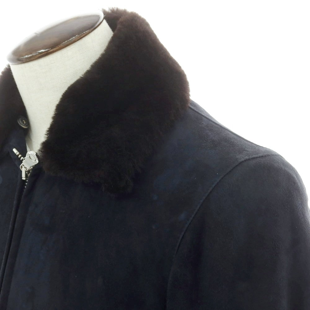 【中古】チンクアンタ Cinquanta ゴートスエード レザーブルゾン ダークネイビー【 50 】【 状態ランクA 】【 メンズ 】