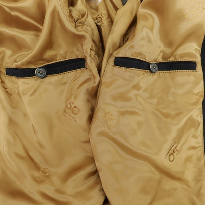 【中古】チンクアンタ Cinquanta ゴートスエード レザーブルゾン ダークネイビー【 50 】【 状態ランクA 】【 メンズ 】