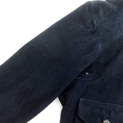 【中古】チンクアンタ Cinquanta ゴートスエード レザーブルゾン ダークネイビー【 50 】【 状態ランクA 】【 メンズ 】