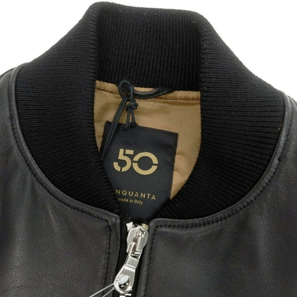 【中古】チンクアンタ Cinquanta ラム レザーブルゾン ブラック【 46 】【 状態ランクA 】【 メンズ 】