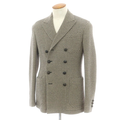 【中古】ザ ジジ THE GIGI ウールコットンジャージー カジュアルジャケット クリームxブラック【 48 】【 状態ランクA 】【 メンズ 】