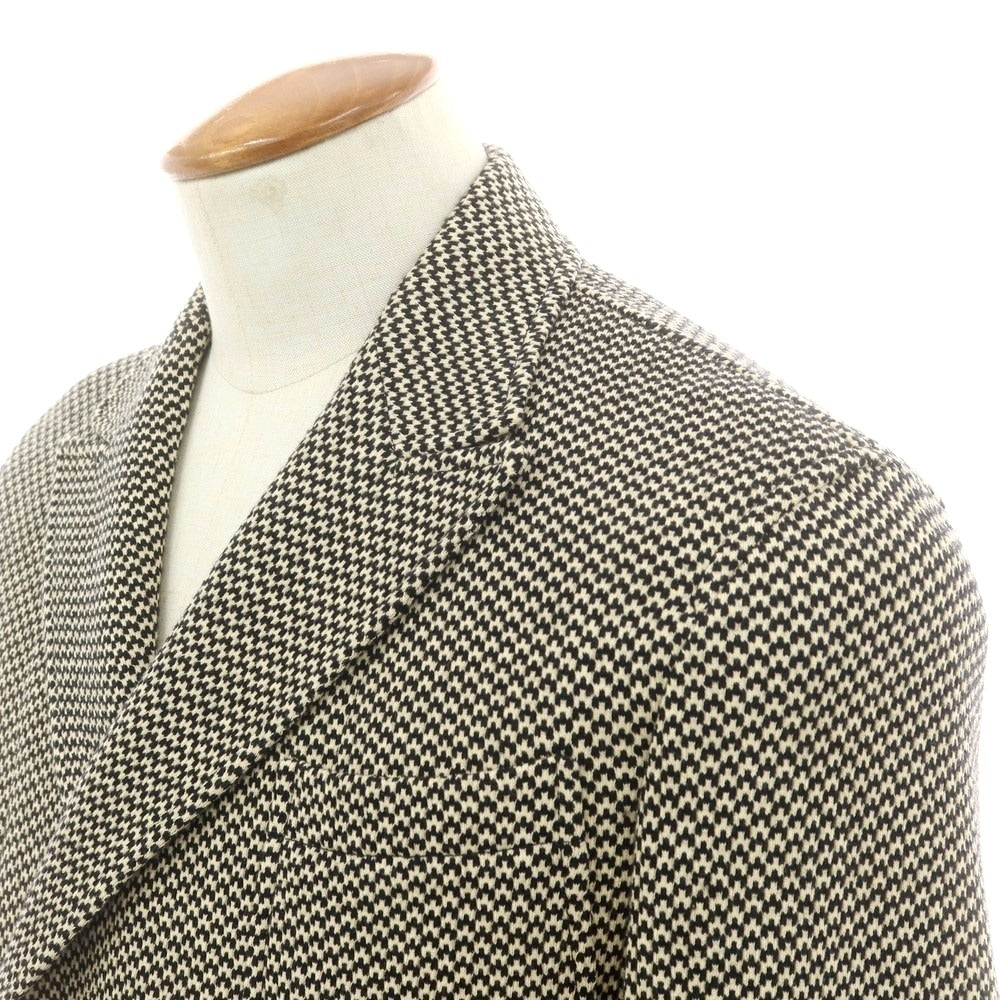 【中古】ザ ジジ THE GIGI ウールコットンジャージー カジュアルジャケット クリームxブラック【 48 】【 状態ランクA 】【 メンズ 】