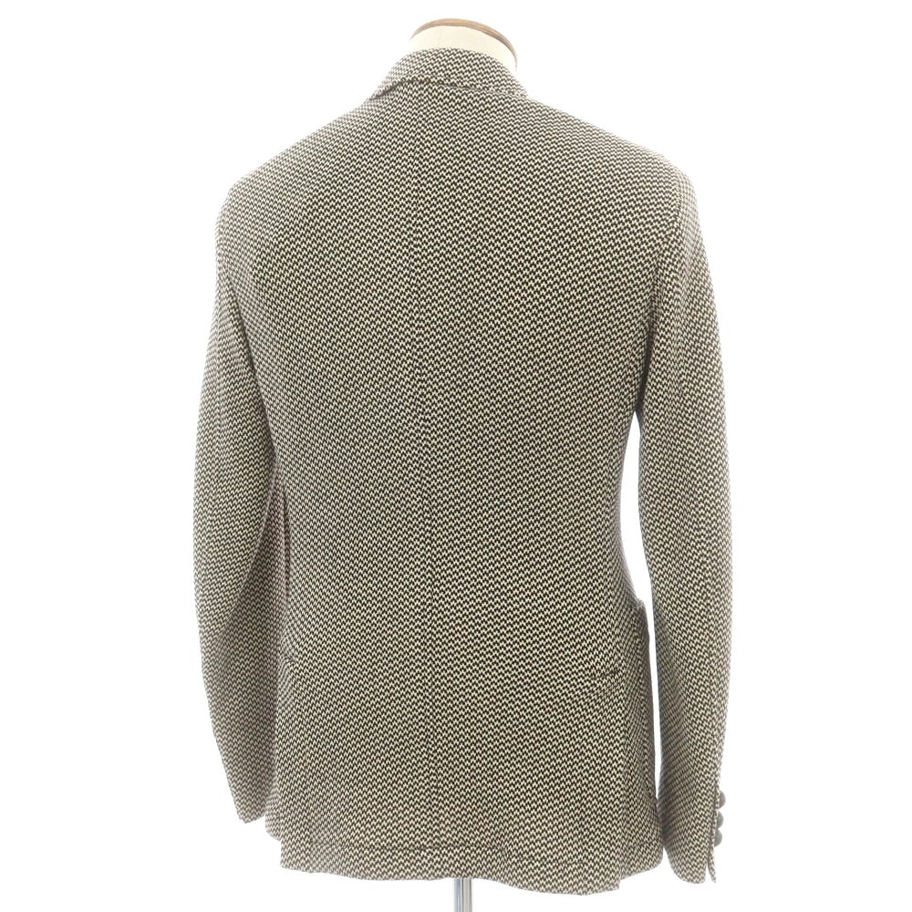 【中古】ザ ジジ THE GIGI ウールコットンジャージー カジュアルジャケット クリームxブラック【 48 】【 状態ランクA 】【 メンズ 】