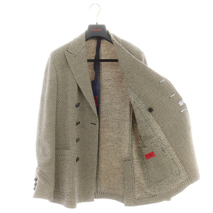 【中古】ザ ジジ THE GIGI ウールコットンジャージー カジュアルジャケット クリームxブラック【 48 】【 状態ランクA 】【 メンズ 】