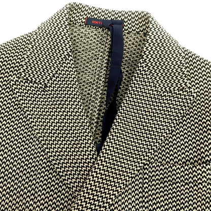 【中古】ザ ジジ THE GIGI ウールコットンジャージー カジュアルジャケット クリームxブラック【 48 】【 状態ランクA 】【 メンズ 】