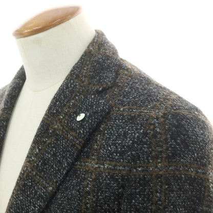 【中古】エルビーエム1911 L.B.M.1911 アクリルウール チェック カジュアルジャケット グレーxブラウン【 48 】【 状態ランクA 】【 メンズ 】
