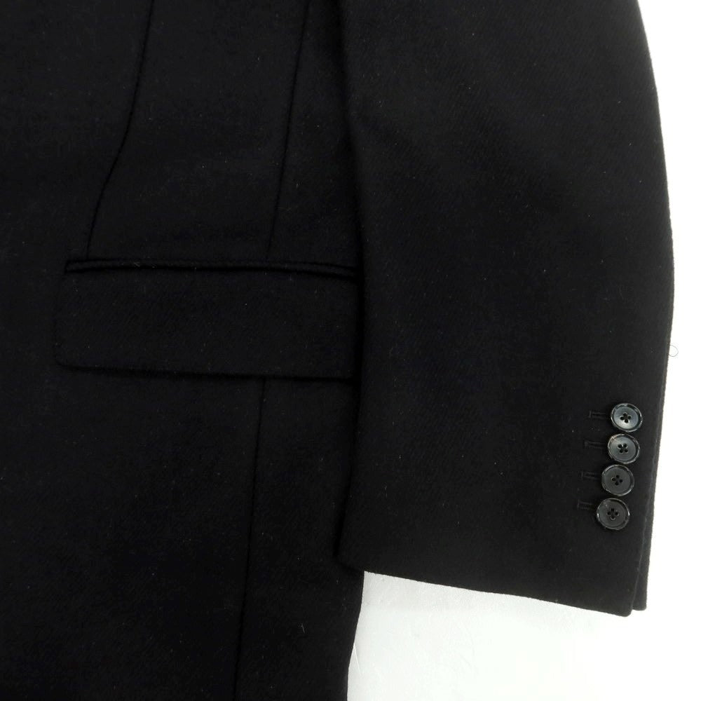 【中古】カルーゾ CARUSO SOVEREIGN別注 ツイルウール ダブルブレストコート ブラック【 表記なし（L位） 】【 状態ランクA 】【 メンズ 】