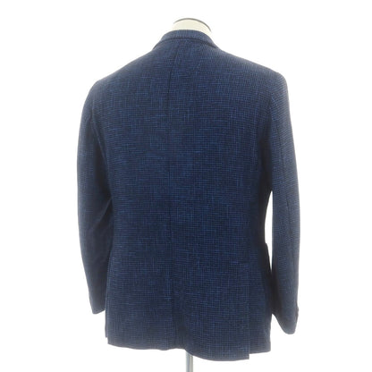 【中古】エルビーエム1911 L.B.M.1911 コットンウール ハウンドトゥース テーラードジャケット ブルーxブラック【 54 】【 状態ランクB 】【 メンズ 】