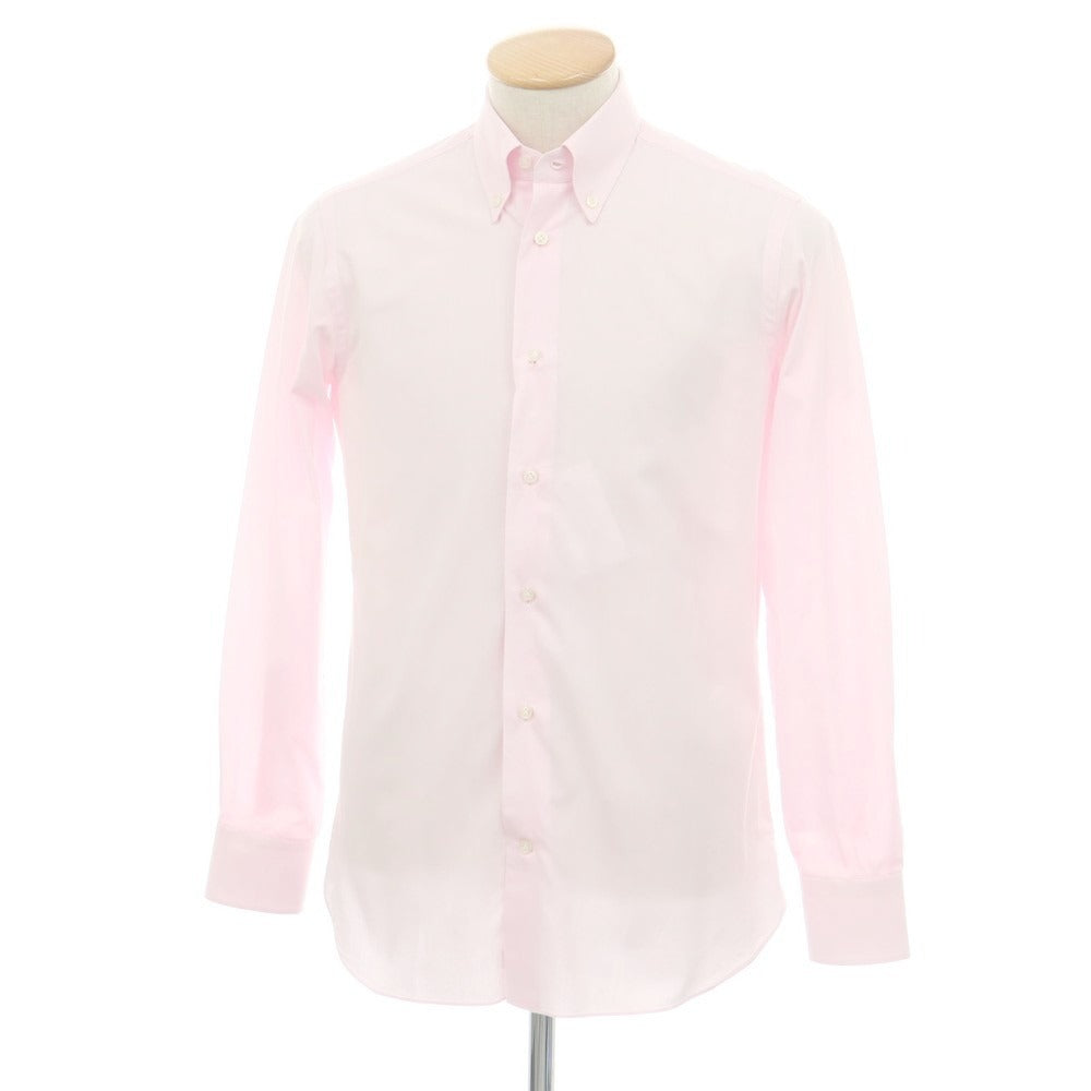 【中古】ボリエッロ BORRIELLO コットン系 ボタンダウン ドレスシャツ ピンク【 サイズ37 】【 状態ランクB 】【 メンズ 】 [APD]