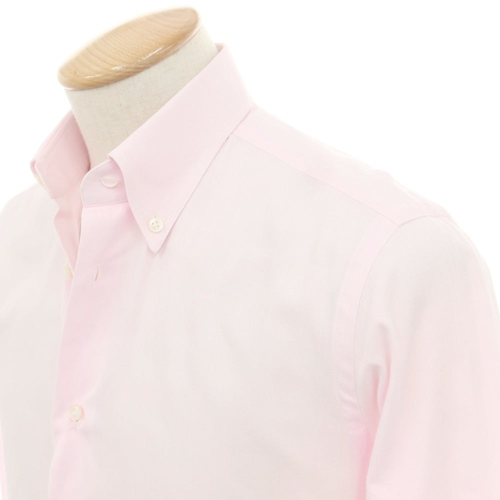 【中古】ボリエッロ BORRIELLO コットン系 ボタンダウン ドレスシャツ ピンク【 サイズ37 】【 状態ランクB 】【 メンズ 】 [APD]
