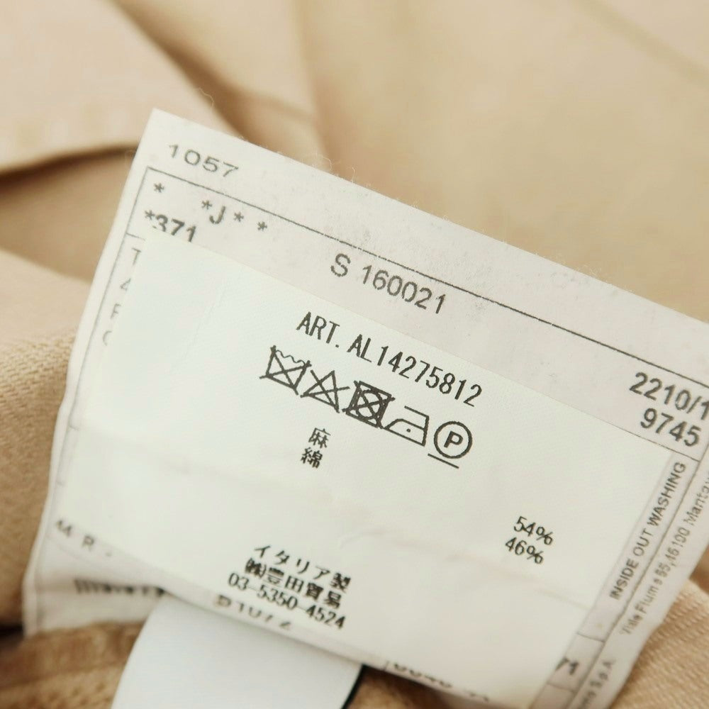 【中古】エルビーエム1911 L.B.M.1911 リネンコットン ヘリンボーン ダブル カジュアル系ジレ ベスト ベージュ【サイズ44 R】【 状態ランクB 】【 メンズ 】