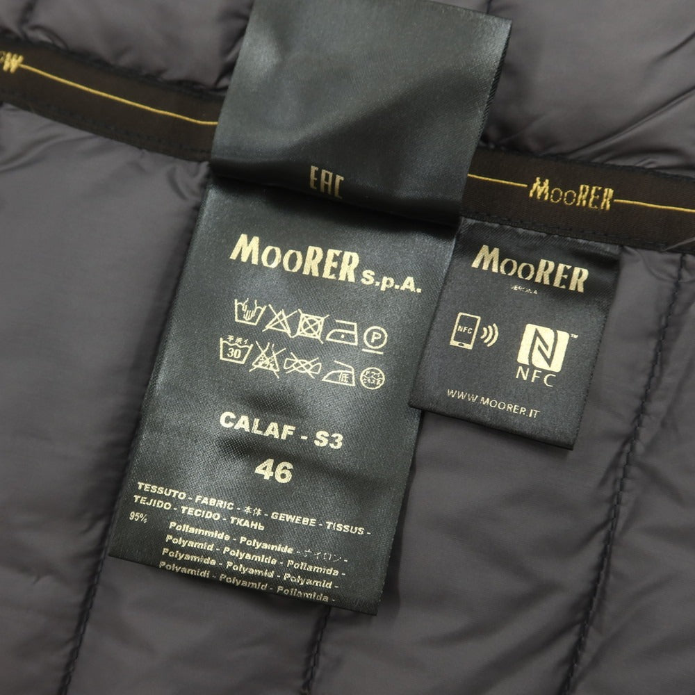 【中古】ムーレー MOORER CALAF-S3 ダブルジップ ダウンベスト ネイビー【 46 】【 状態ランクB 】【 メンズ 】