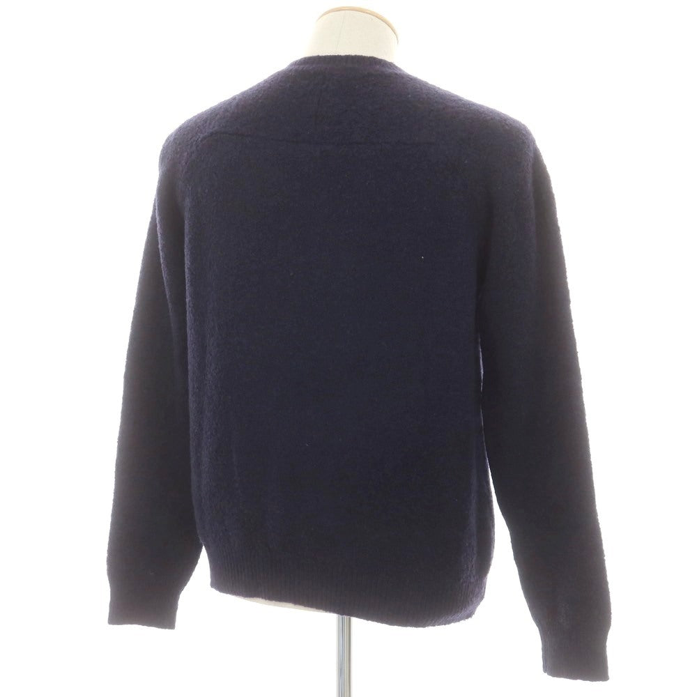 【中古】ロベルトコリーナ ROBERTO COLLINA ウールナイロン クルーネック プルオーバーニット ネイビー【 表記なし（M位） 】【 状態ランクB 】【 メンズ 】