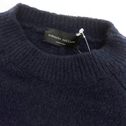 【中古】ロベルトコリーナ ROBERTO COLLINA ウールナイロン クルーネック プルオーバーニット ネイビー【 表記なし（M位） 】【 状態ランクB 】【 メンズ 】
