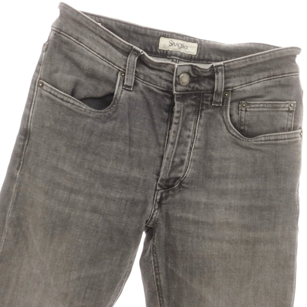 【中古】シビリア SIVIGLIA ストレッチ コットン ジーンズ デニムパンツ グレーブラック【サイズ30】【 状態ランクB 】【 メンズ 】 [CPD]