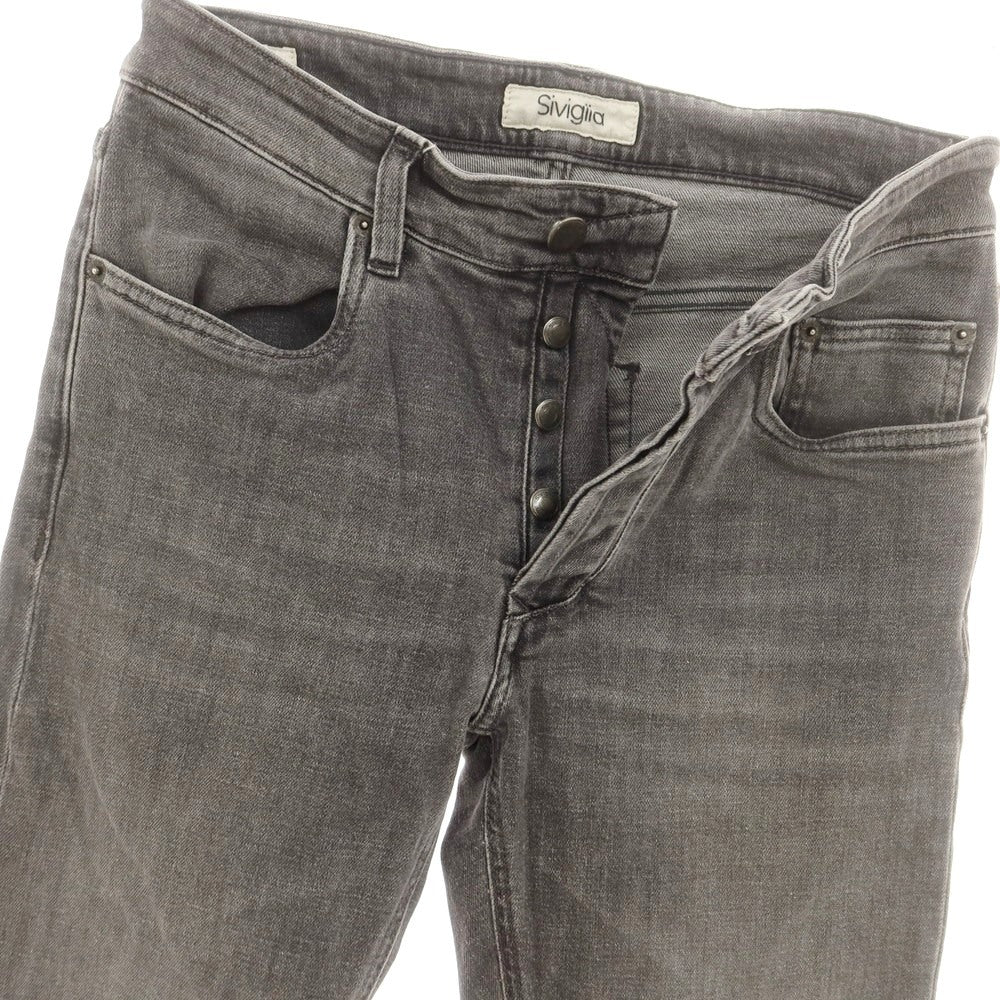 【中古】シビリア SIVIGLIA ストレッチ コットン ジーンズ デニムパンツ グレーブラック【サイズ30】【 状態ランクB 】【 メンズ 】 [CPD]