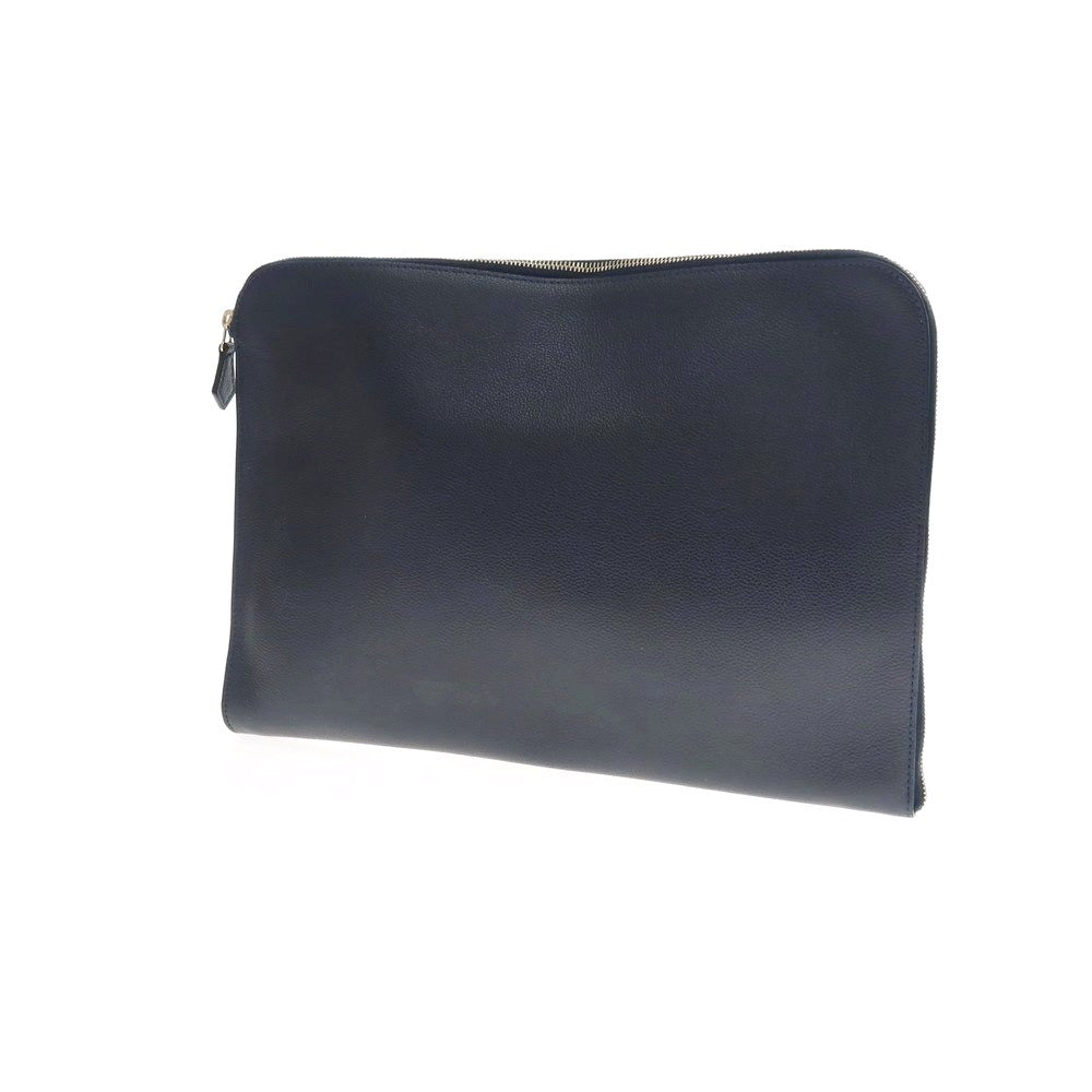 【中古】シセイ Cisei レザ－ クラッチバッグ ダークネイビー【 状態ランクC 】【 メンズ 】