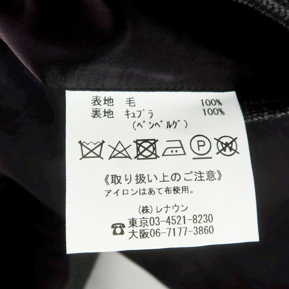 【中古】ダーバン D’URBAN ウール チェック 2つボタンスーツ ダークグレーxレッド【 サイズAB4 】【 状態ランクC 】【 メンズ 】 [CPD]