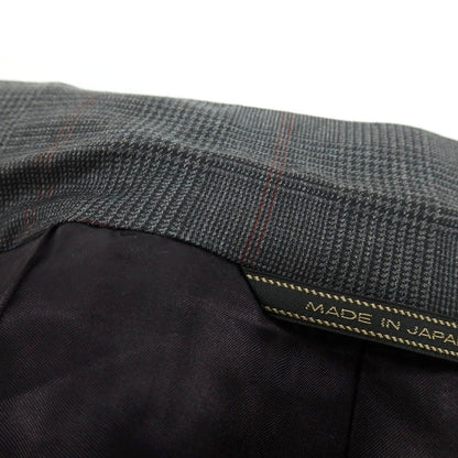 【中古】ダーバン D’URBAN ウール チェック 2つボタンスーツ ダークグレーxレッド【 AB4 】【 状態ランクC 】【 メンズ 】