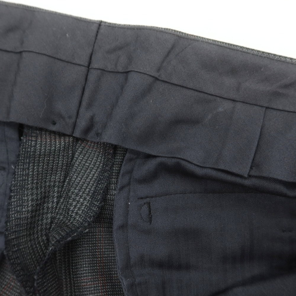 【中古】ダーバン D’URBAN ウール チェック 2つボタンスーツ ダークグレーxレッド【 AB4 】【 状態ランクC 】【 メンズ 】