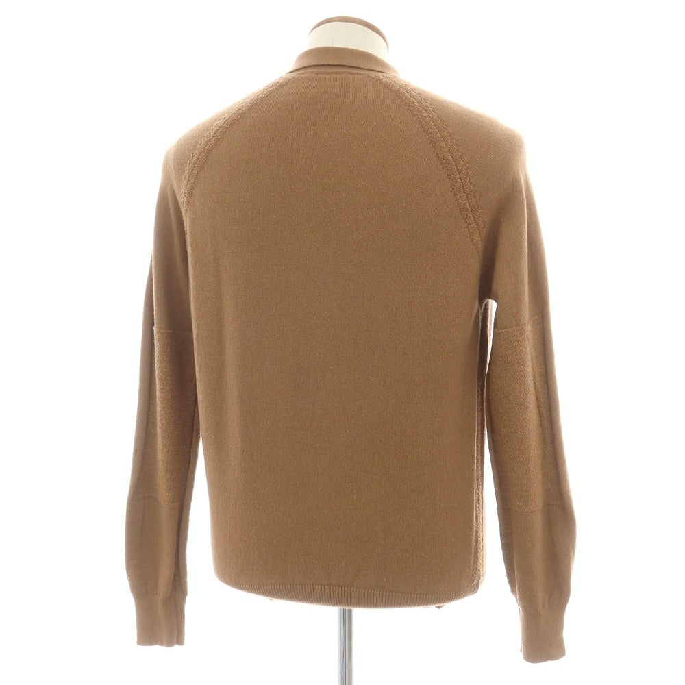 【中古】ロベルトコリーナ ROBERTO COLLINA ウールナイロン 長袖 ポロニット ブラウン【 表記なし（M位） 】【 状態ランクB 】【 メンズ 】