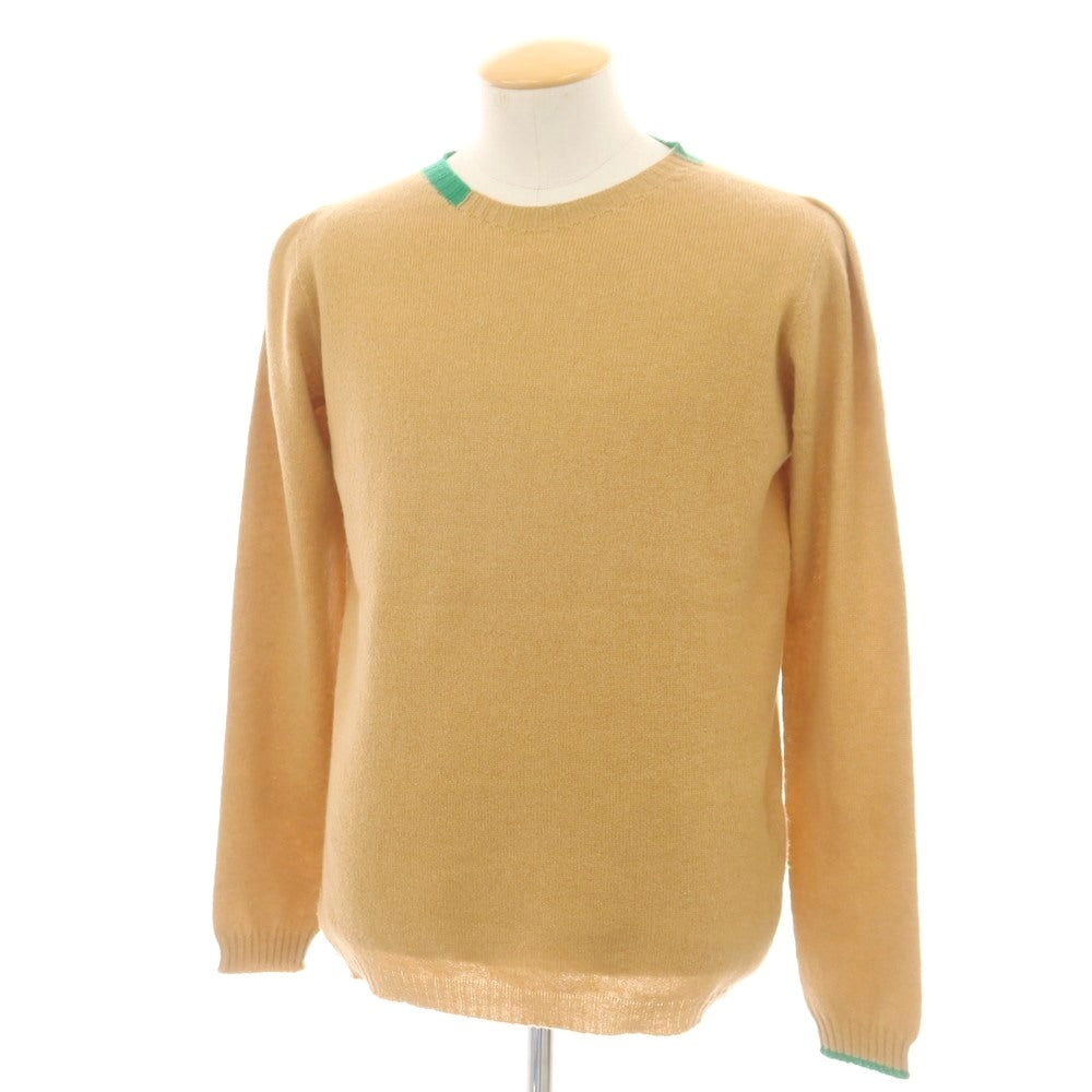 【中古】ロベルトコリーナ ROBERTO COLLINA カシミヤ クルーネック プルオーバーニット ベージュ【 表記なし（M位） 】【 状態ランクB 】【 メンズ 】