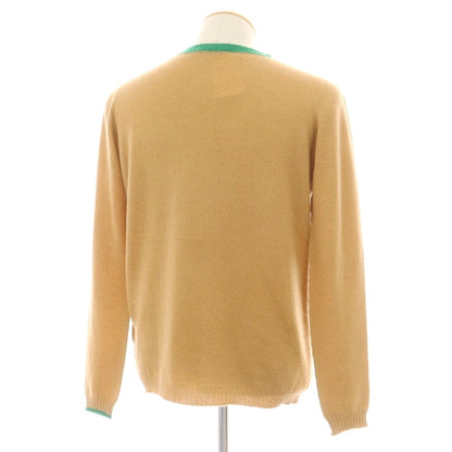 【中古】ロベルトコリーナ ROBERTO COLLINA カシミヤ クルーネック プルオーバーニット ベージュ【 表記なし（M位） 】【 状態ランクB 】【 メンズ 】