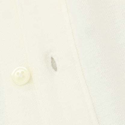 【中古】ラコステ LACOSTE コットンリネン 鹿の子 ボタンダウン カジュアルシャツ クリーム【 3 】【 状態ランクC 】【 メンズ 】