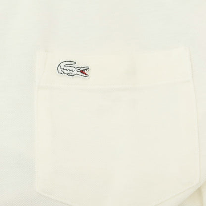 【中古】ラコステ LACOSTE コットンリネン 鹿の子 ボタンダウン カジュアルシャツ クリーム【 3 】【 状態ランクC 】【 メンズ 】