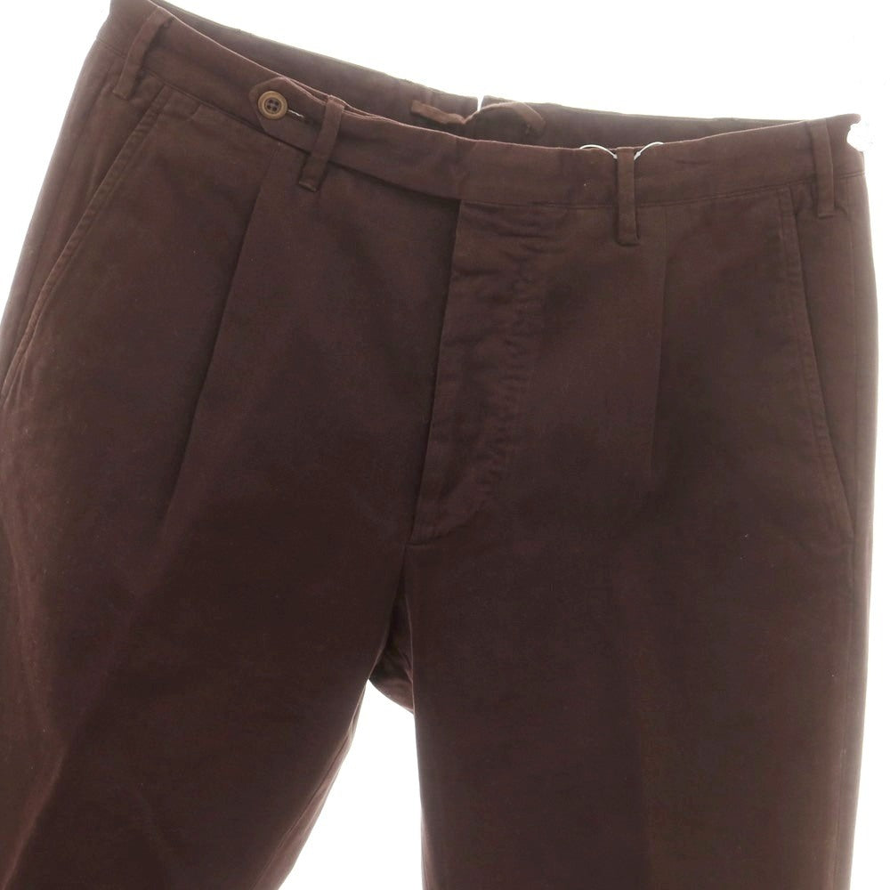 【中古】ザネッラ Zanella ストレッチ コットン カジュアルスラックスパンツ ブラウン【 48 】【 状態ランクB 】【 メンズ 】