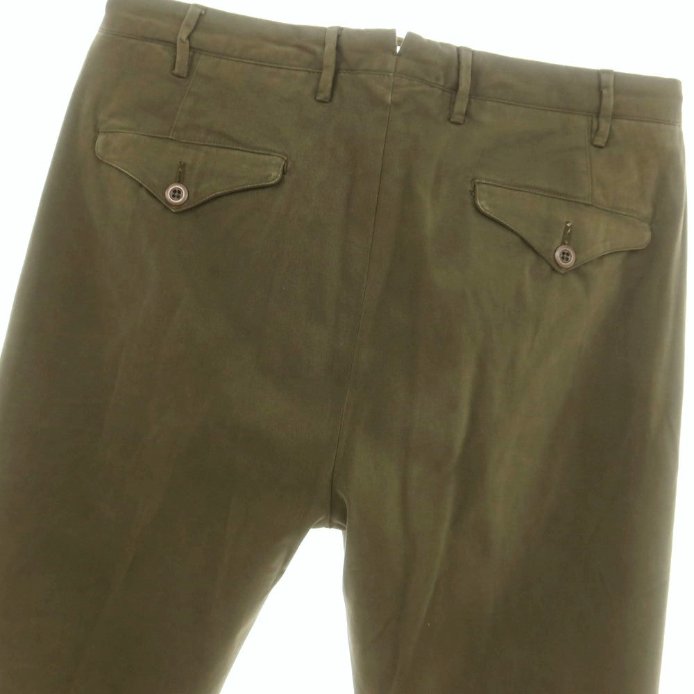 【中古】ザネッラ Zanella ストレッチ コットン カジュアルスラックスパンツ オリーブ【 46 】【 状態ランクB 】【 メンズ 】