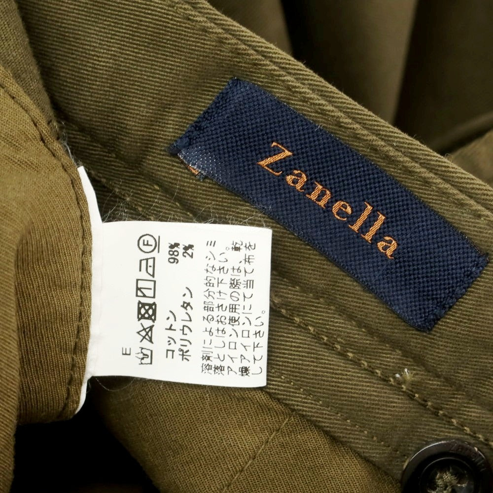 【中古】ザネッラ Zanella ストレッチ コットン カジュアルスラックスパンツ オリーブ【 46 】【 状態ランクB 】【 メンズ 】