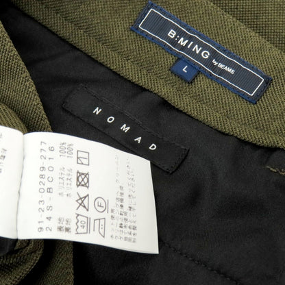 【中古】ビーミング ライフストア バイ ビームス B:MING LIFE STORE by BEAMS NOMAD ポリエステル イージースラックスパンツ オリーブグリーン【 L 】【 状態ランクA 】【 メンズ 】