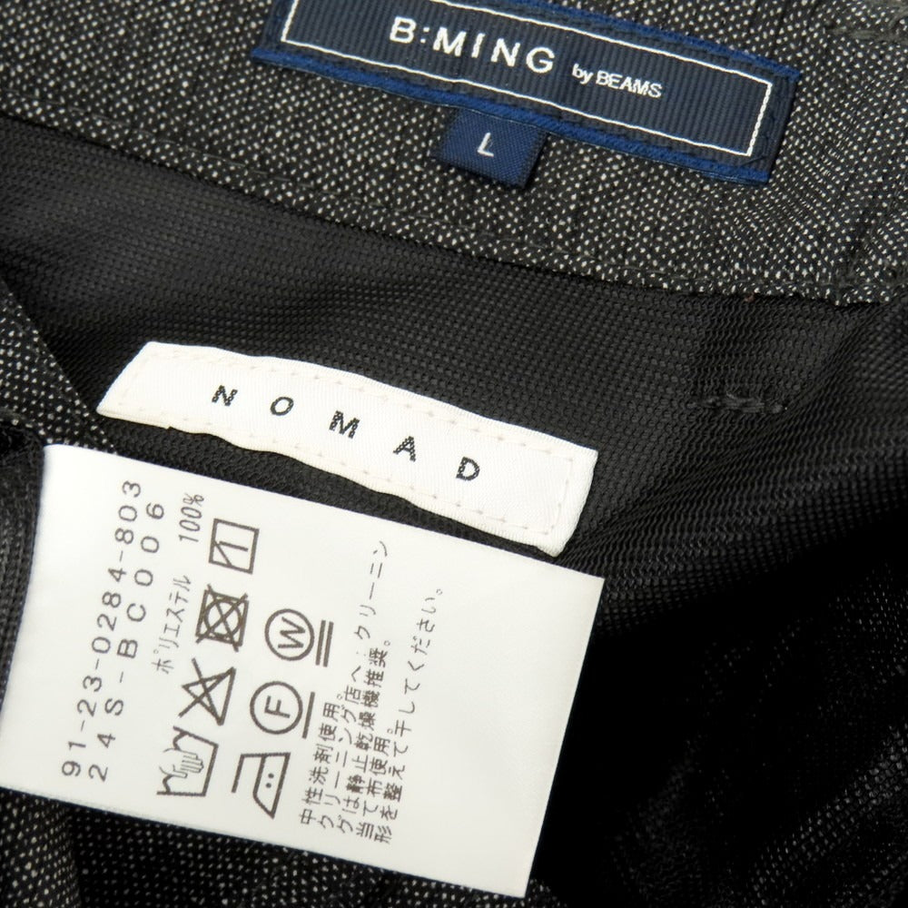 【中古】ビーミング ライフストア バイ ビームス B:MING LIFE STORE by BEAMS NOMAD ポリエステル イージースラックスパンツ ダークグレー【 サイズL 】【 状態ランクA 】【 メンズ 】 [CPD]