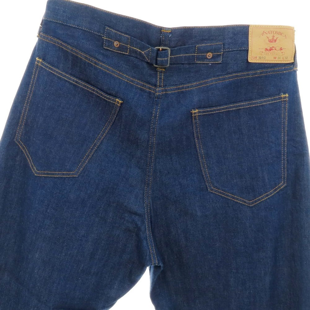 【中古】アナトミカ ANATOMICA 314G コットン デニムパンツ ジーンズ ライトネイビー【 34 】【 状態ランクB 】【 メンズ 】